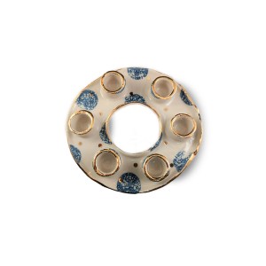 Rose Nisbet 手工皇冠燭台- 藍